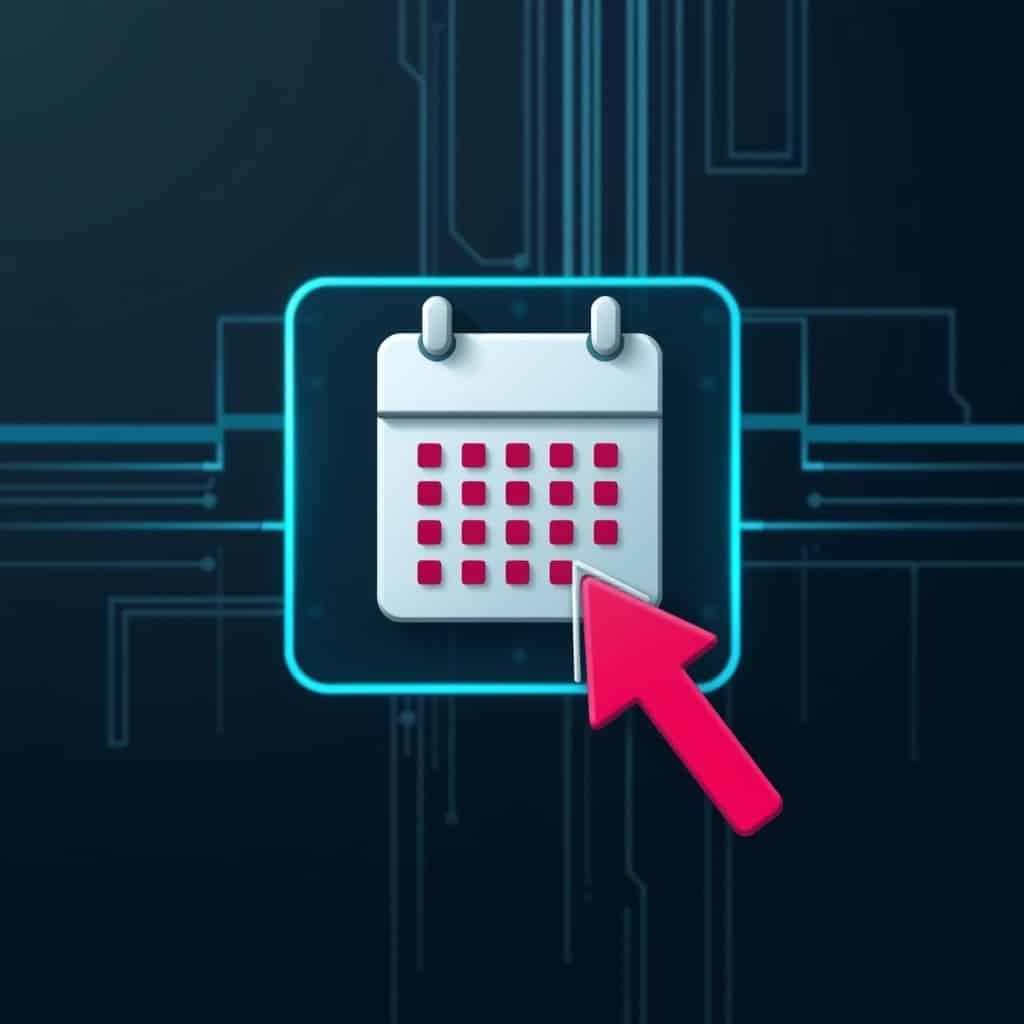 Kalender-Icon mit Klickzeiger