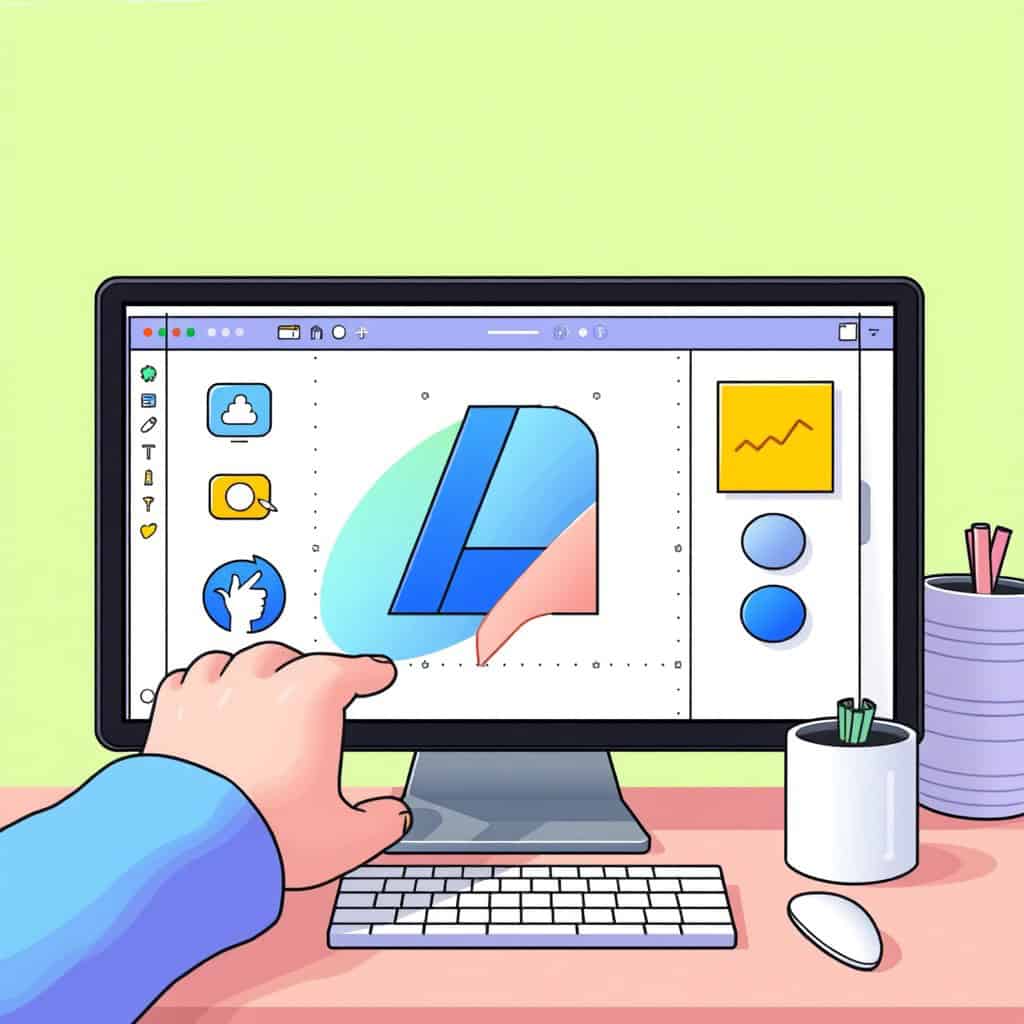 Grafikdesign auf einem Computerbildschirm