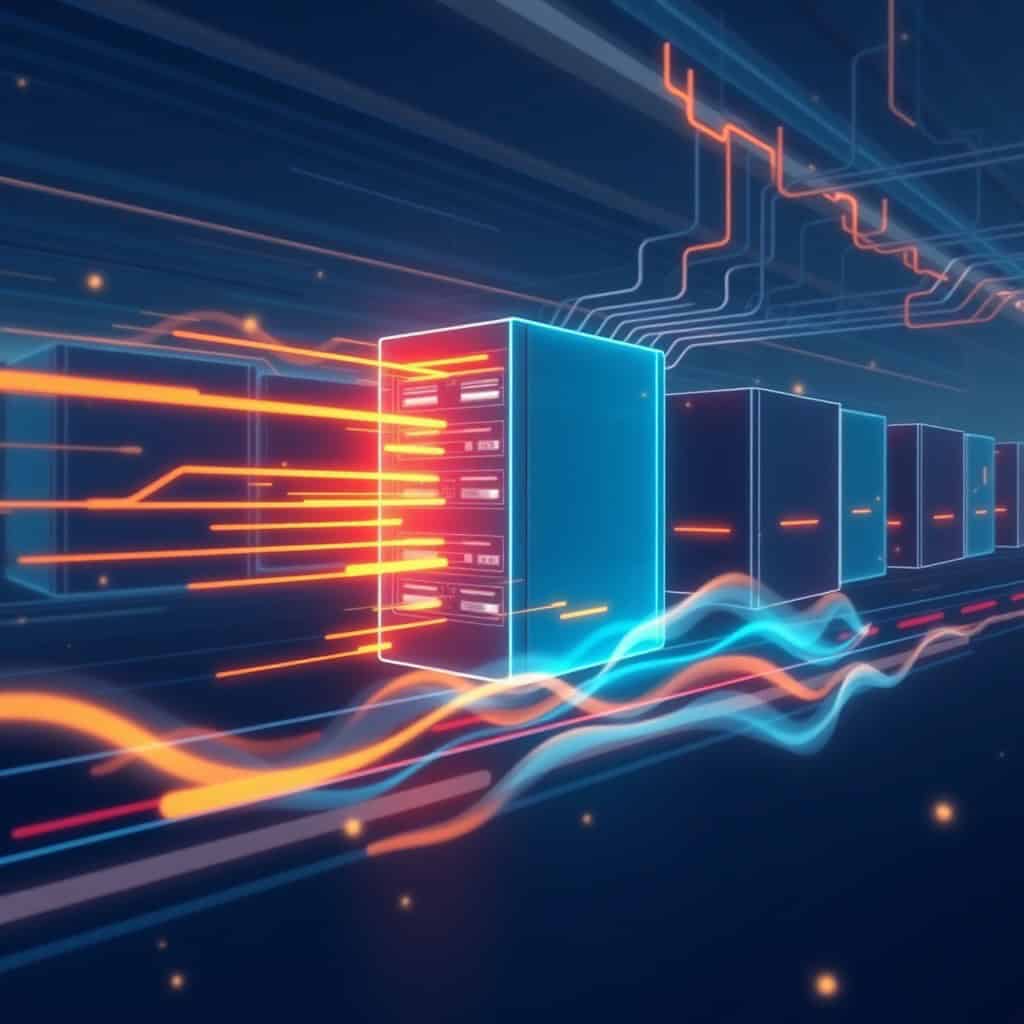 Schneller Server mit digitalen Verbindungen