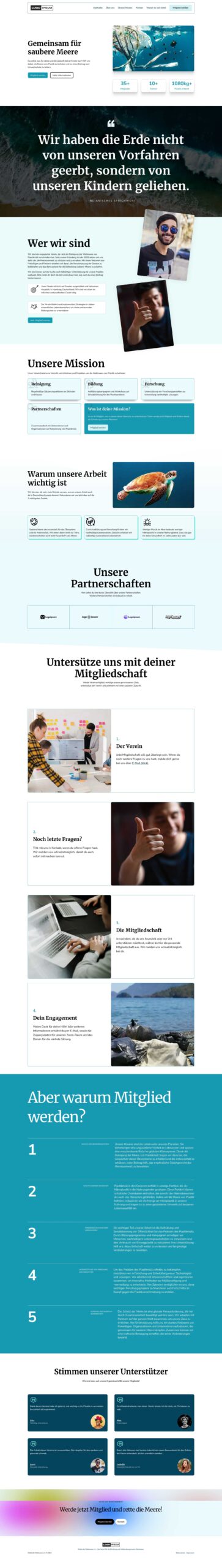 Umweltschutzorganisation für saubere Meere und Nachhaltigkeit.