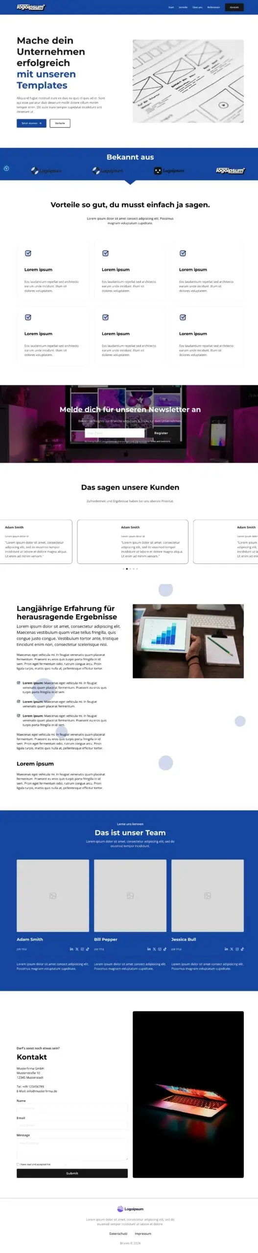 Erfolgreiche Unternehmen mit Templates entwickeln.