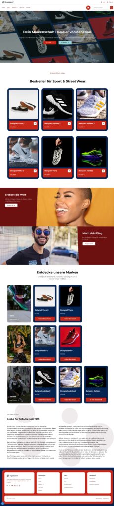 Website Template Beispiel